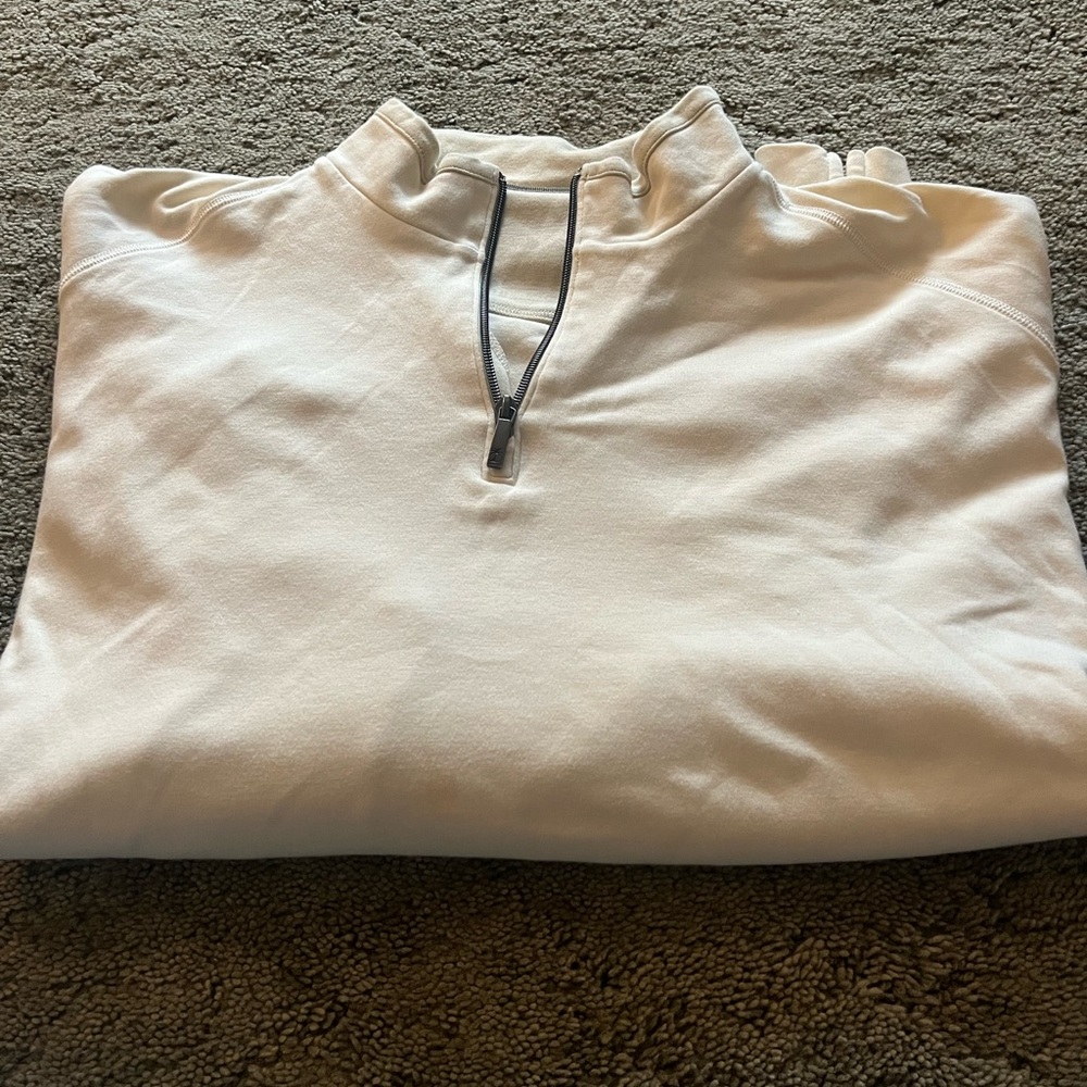 Tommy Bahama quarter zip beige casual sweater